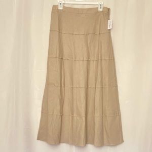 Westport 1962 Linen Blend Maxi Beige Skirt Size 10